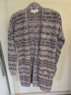 Knox Rose Marled Cardigan w/Stripes